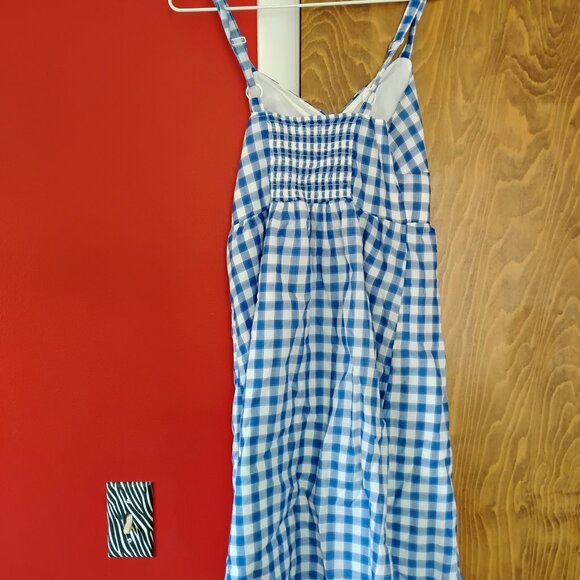 Old Navy blue/white check summer dress Size 4 - Picture 2 of 2